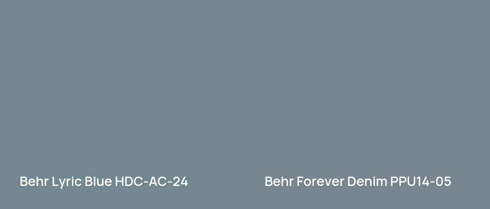 Behr Lyric Blue HDC-AC-24 vs Behr Forever Denim PPU14-05