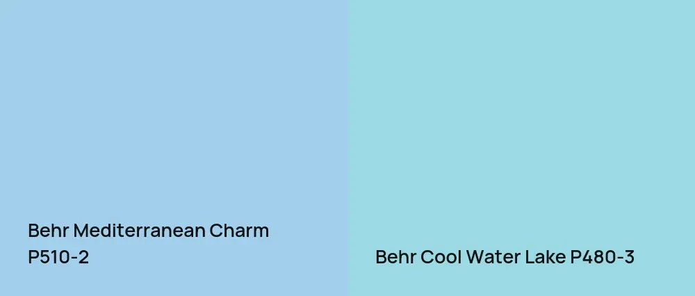 Behr Mediterranean Charm P510-2 vs Behr Cool Water Lake P480-3