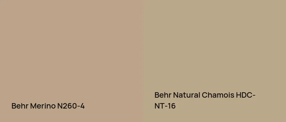 Behr Merino N260-4 vs Behr Natural Chamois HDC-NT-16