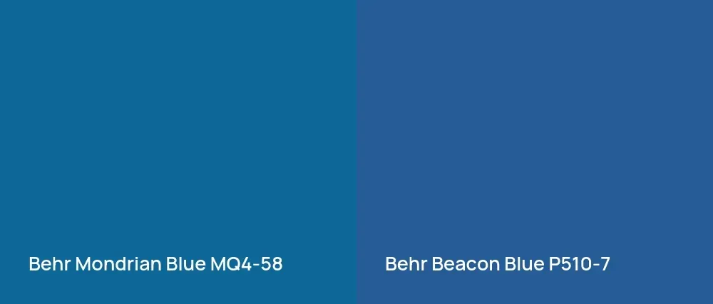 Behr Mondrian Blue MQ4-58 vs Behr Beacon Blue P510-7