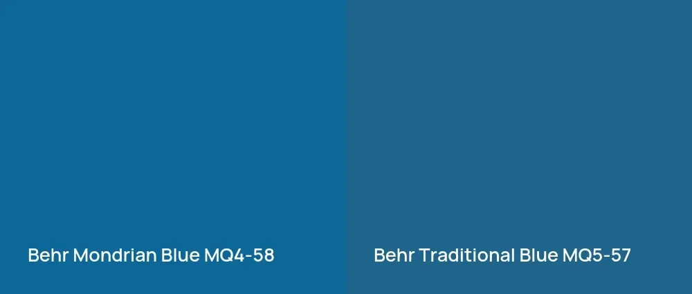 Behr Mondrian Blue MQ4-58 vs Behr Traditional Blue MQ5-57