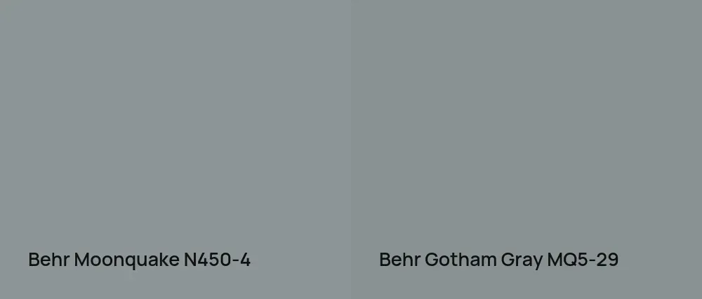 Behr Moonquake N450-4 vs Behr Gotham Gray MQ5-29