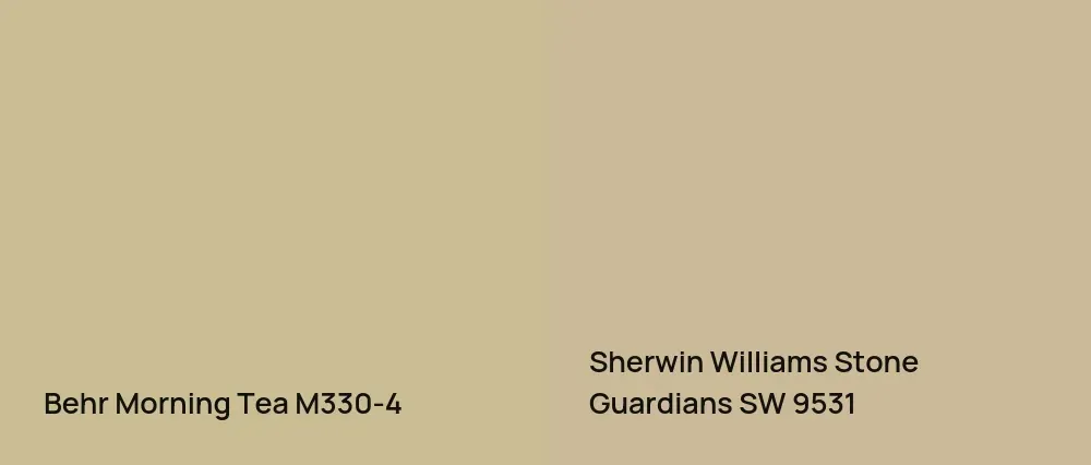 Behr Morning Tea M330-4 vs Sherwin Williams Stone Guardians SW 9531
