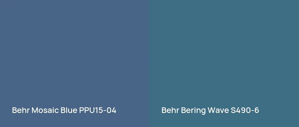 Behr Mosaic Blue PPU15-04 vs Behr Bering Wave S490-6