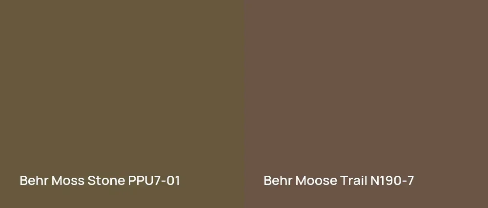Behr Moss Stone PPU7-01 vs Behr Moose Trail N190-7