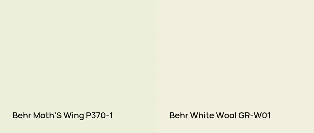 Behr Moth'S Wing P370-1 vs Behr White Wool GR-W01