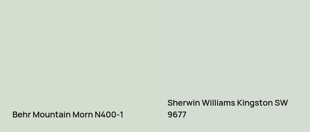 Behr Mountain Morn N400-1 vs Sherwin Williams Kingston SW 9677