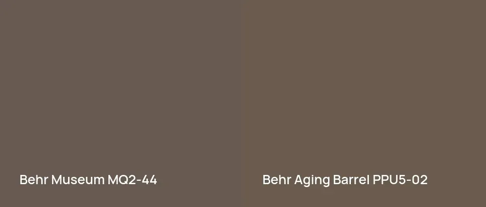 Behr Museum MQ2-44 vs Behr Aging Barrel PPU5-02