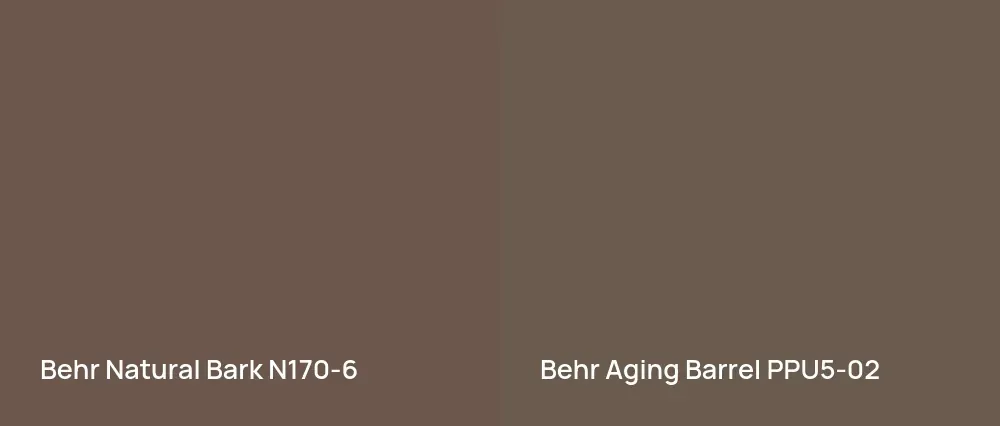 Behr Natural Bark N170-6 vs Behr Aging Barrel PPU5-02