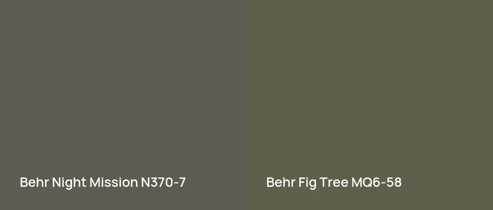 Behr Night Mission N370-7 vs Behr Fig Tree MQ6-58