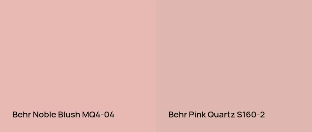 Behr Noble Blush MQ4-04 vs Behr Pink Quartz S160-2