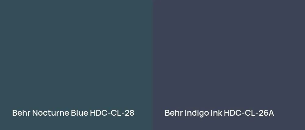Behr Nocturne Blue HDC-CL-28 vs Behr Indigo Ink HDC-CL-26A