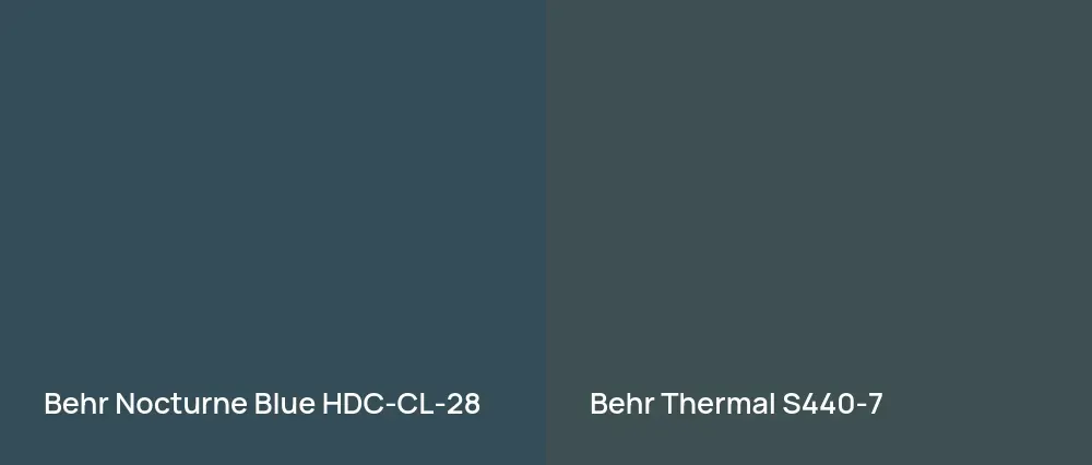 Behr Nocturne Blue HDC-CL-28 vs Behr Thermal S440-7