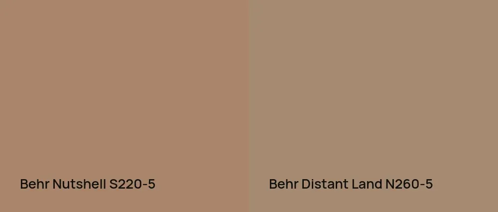 Behr Nutshell S220-5 vs Behr Distant Land N260-5