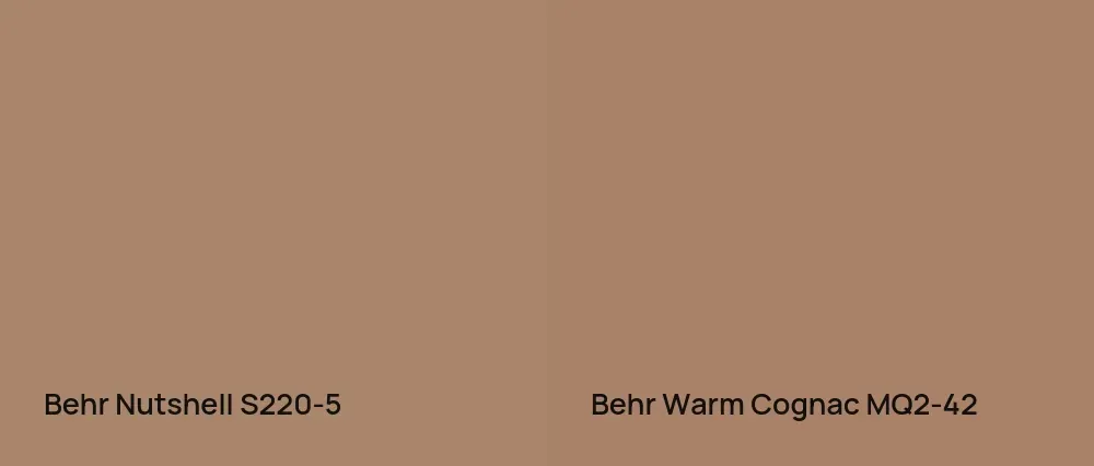 Behr Nutshell S220-5 vs Behr Warm Cognac MQ2-42