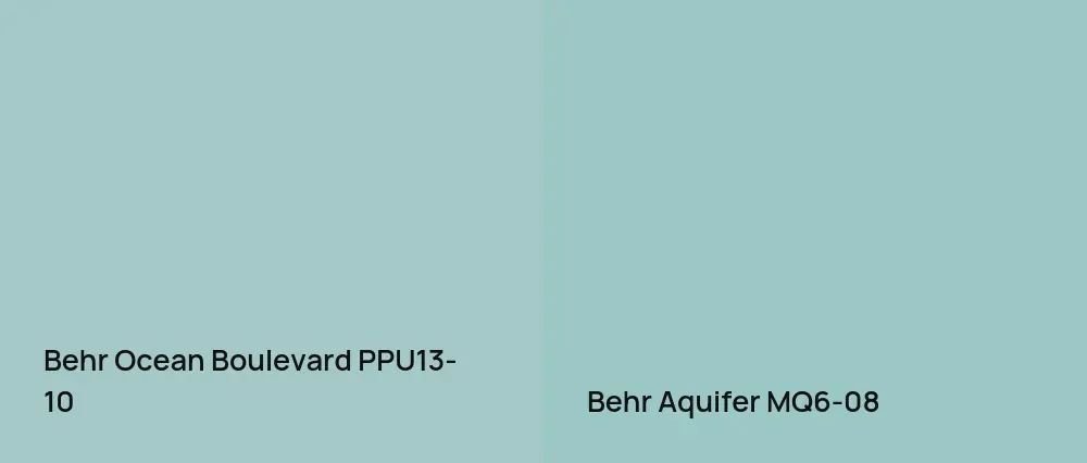 Behr Ocean Boulevard PPU13-10 vs Behr Aquifer MQ6-08