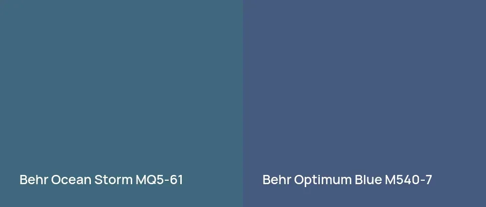 Behr Ocean Storm MQ5-61 vs Behr Optimum Blue M540-7