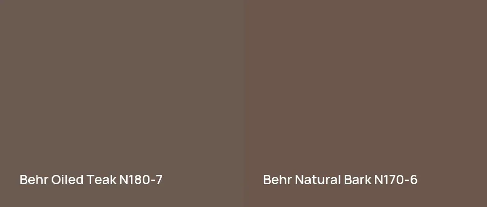 Behr Oiled Teak N180-7 vs Behr Natural Bark N170-6