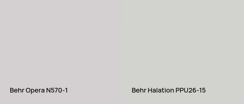 Behr Opera N570-1 vs Behr Halation PPU26-15