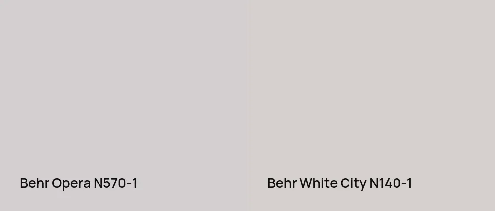 Behr Opera N570-1 vs Behr White City N140-1