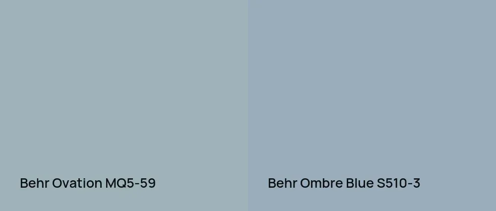 Behr Ovation MQ5-59 vs Behr Ombre Blue S510-3