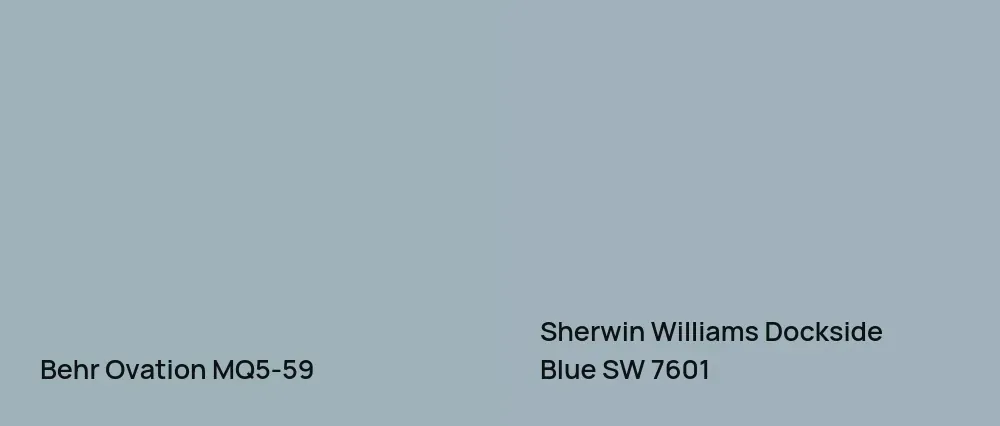 Behr Ovation MQ5-59 vs Sherwin Williams Dockside Blue SW 7601