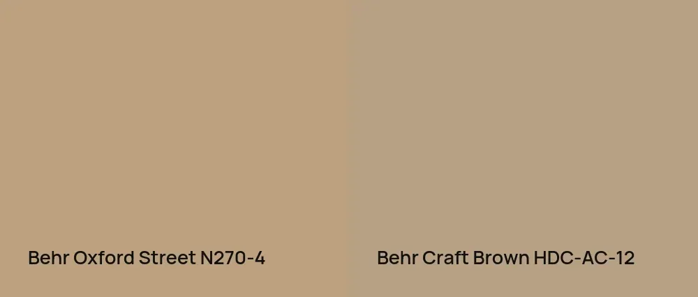 Behr Oxford Street N270-4 vs Behr Craft Brown HDC-AC-12
