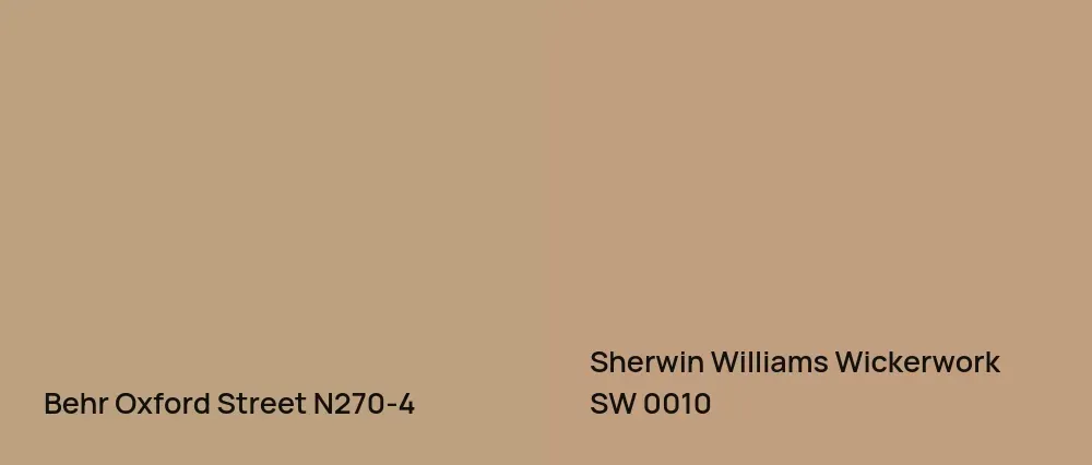 Behr Oxford Street N270-4 vs Sherwin Williams Wickerwork SW 0010