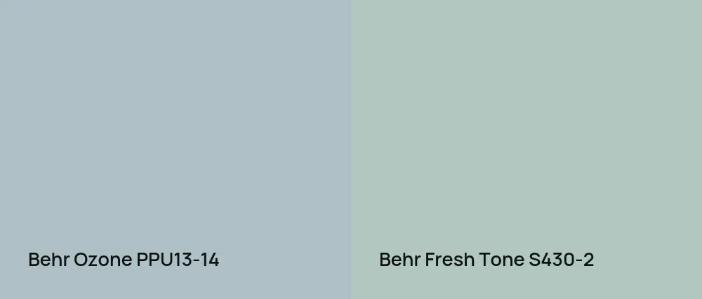 Behr Ozone PPU13-14 vs Behr Fresh Tone S430-2