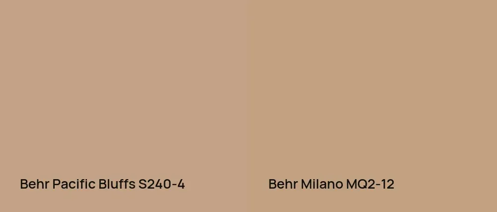 Behr Pacific Bluffs S240-4 vs Behr Milano MQ2-12