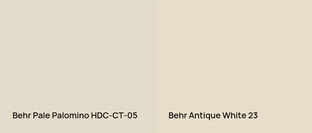 Behr Pale Palomino HDC-CT-05 vs Behr Antique White 23