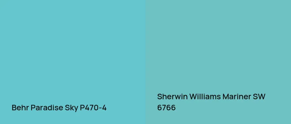 Behr Paradise Sky P470-4 vs Sherwin Williams Mariner SW 6766