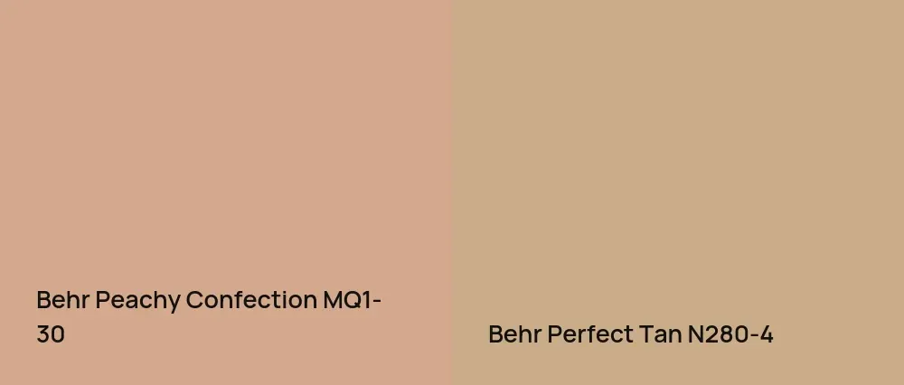 Behr Peachy Confection MQ1-30 vs Behr Perfect Tan N280-4