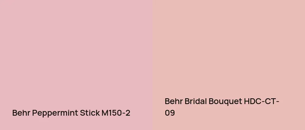 Behr Peppermint Stick M150-2 vs Behr Bridal Bouquet HDC-CT-09