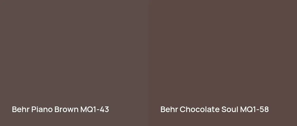 Behr Piano Brown MQ1-43 vs Behr Chocolate Soul MQ1-58