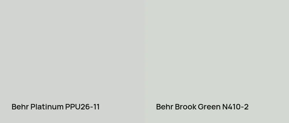 Behr Platinum PPU26-11 vs Behr Brook Green N410-2