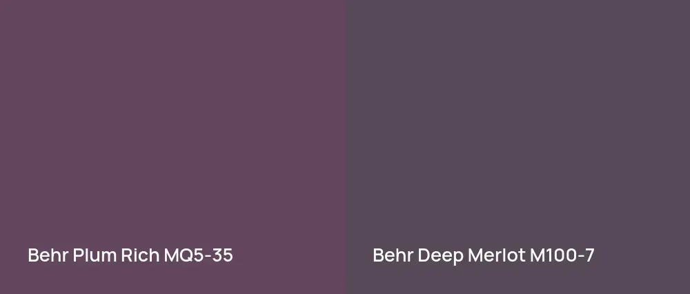 Behr Plum Rich MQ5-35 vs Behr Deep Merlot M100-7