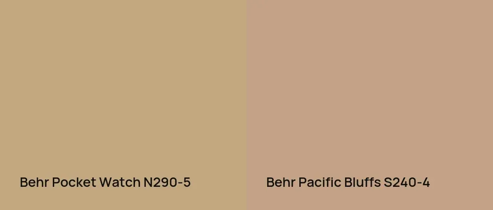 Behr Pocket Watch N290-5 vs Behr Pacific Bluffs S240-4