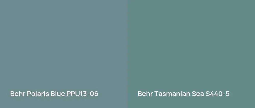 Behr Polaris Blue PPU13-06 vs Behr Tasmanian Sea S440-5