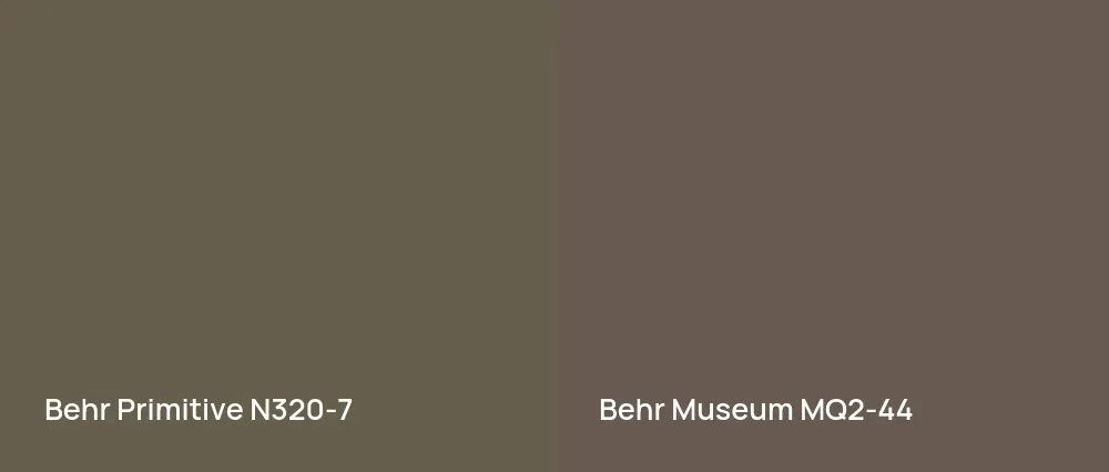 Behr Primitive N320-7 vs Behr Museum MQ2-44