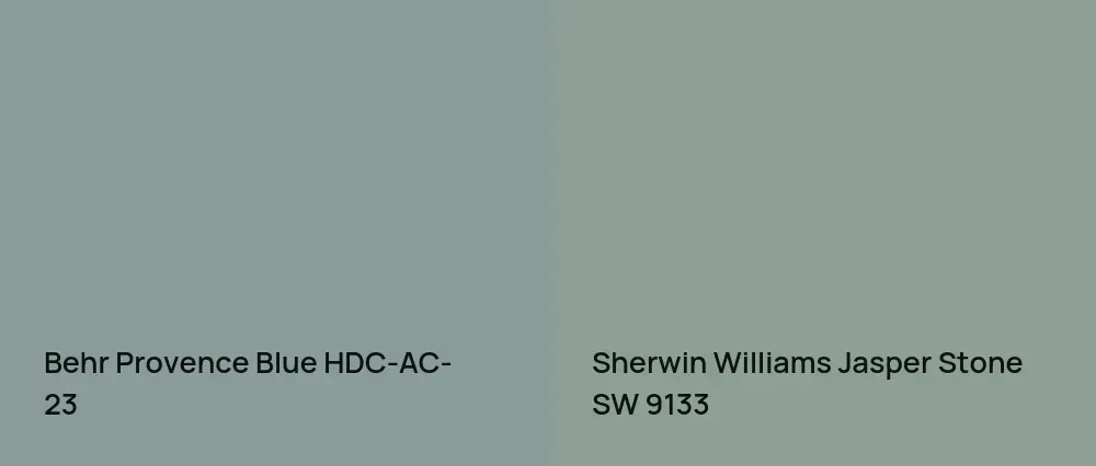 Behr Provence Blue HDC-AC-23 vs Sherwin Williams Jasper Stone SW 9133