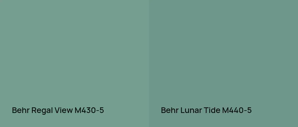 Behr Regal View M430-5 vs Behr Lunar Tide M440-5