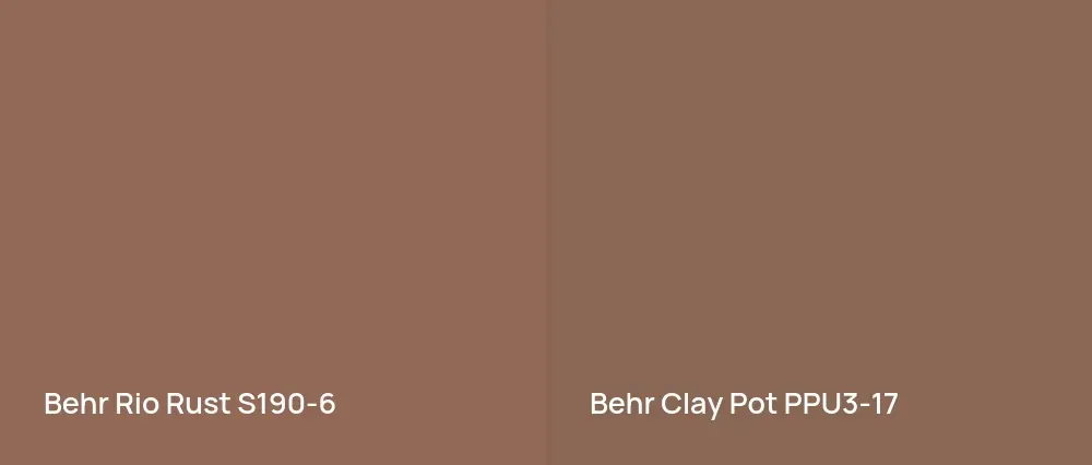 Behr Rio Rust S190-6 vs Behr Clay Pot PPU3-17
