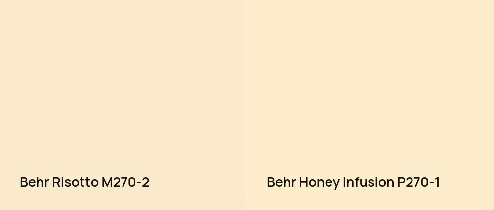 Behr Risotto M270-2 vs Behr Honey Infusion P270-1