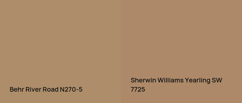 Behr River Road N270-5 vs Sherwin Williams Yearling SW 7725