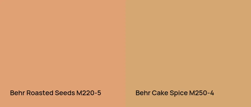 Behr Roasted Seeds M220-5 vs Behr Cake Spice M250-4