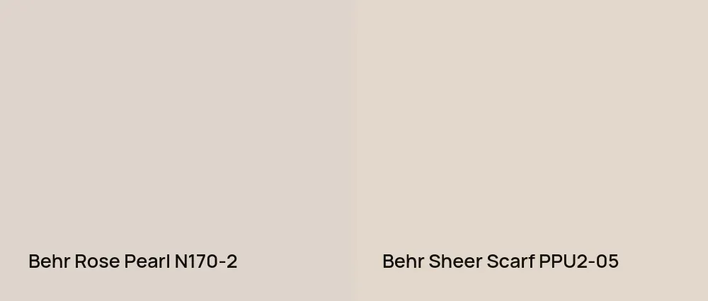 Behr Rose Pearl N170-2 vs Behr Sheer Scarf PPU2-05