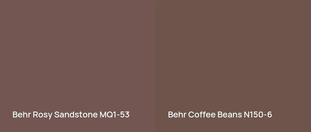 Behr Rosy Sandstone MQ1-53 vs Behr Coffee Beans N150-6