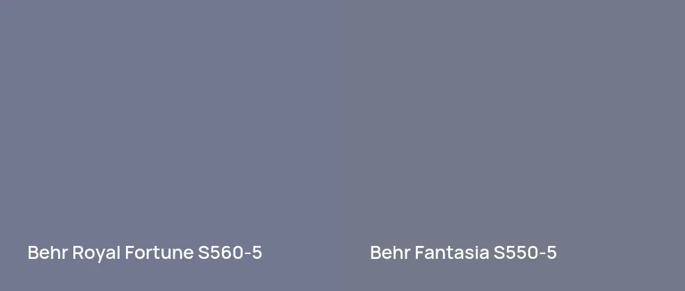 Behr Royal Fortune S560-5 vs Behr Fantasia S550-5