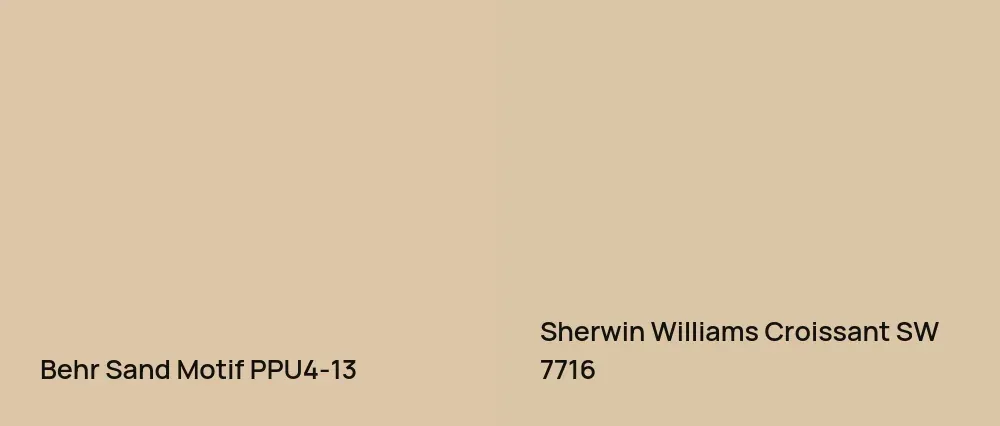 Behr Sand Motif PPU4-13 vs Sherwin Williams Croissant SW 7716